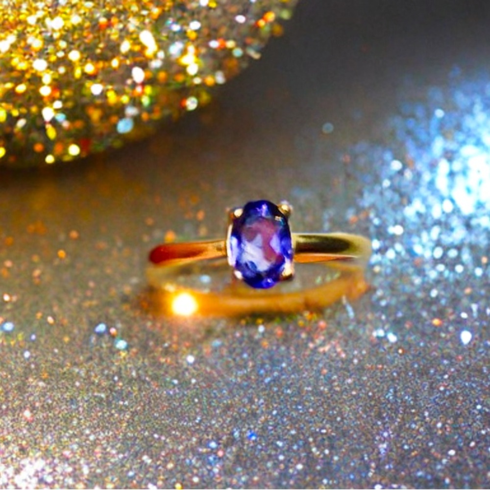 “The Virgo” Sapphire 10k Gold Ring | beautiful blue sapphire ring | custom jewel